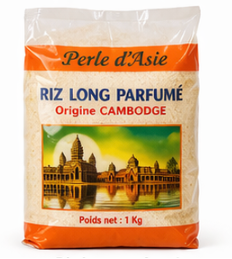 Riz long parfumé Cambodge Perle d’Asie 1kg